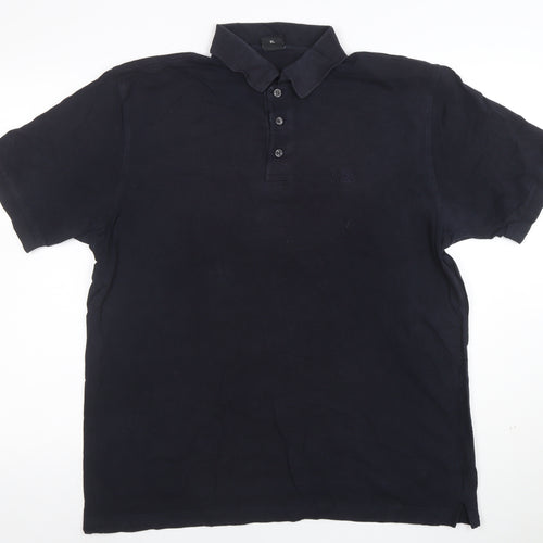 Hugo Boss Mens Black XL Pima Cotton Polo Shirt