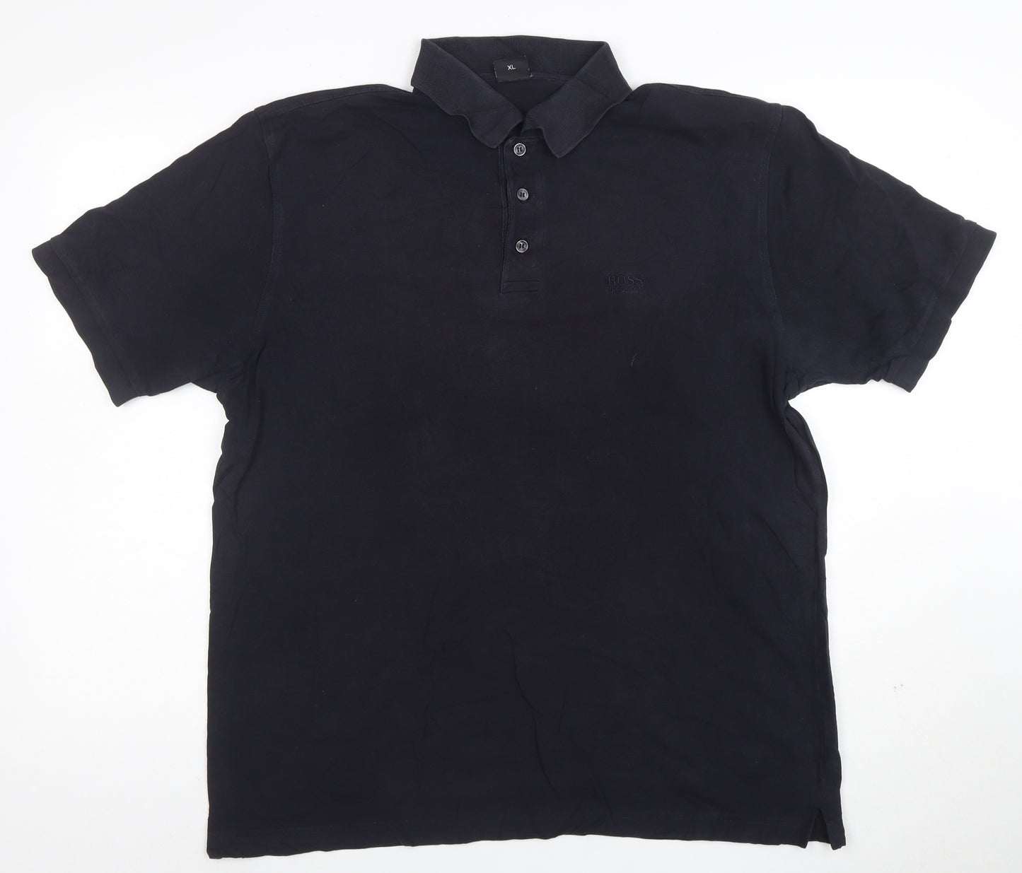 Hugo Boss Mens Black XL Pima Cotton Polo Shirt