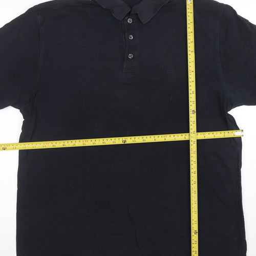 Hugo Boss Mens Black XL Pima Cotton Polo Shirt