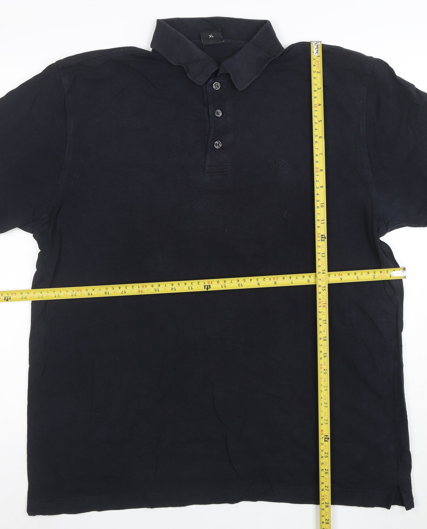 Hugo Boss Mens Black XL Pima Cotton Polo Shirt