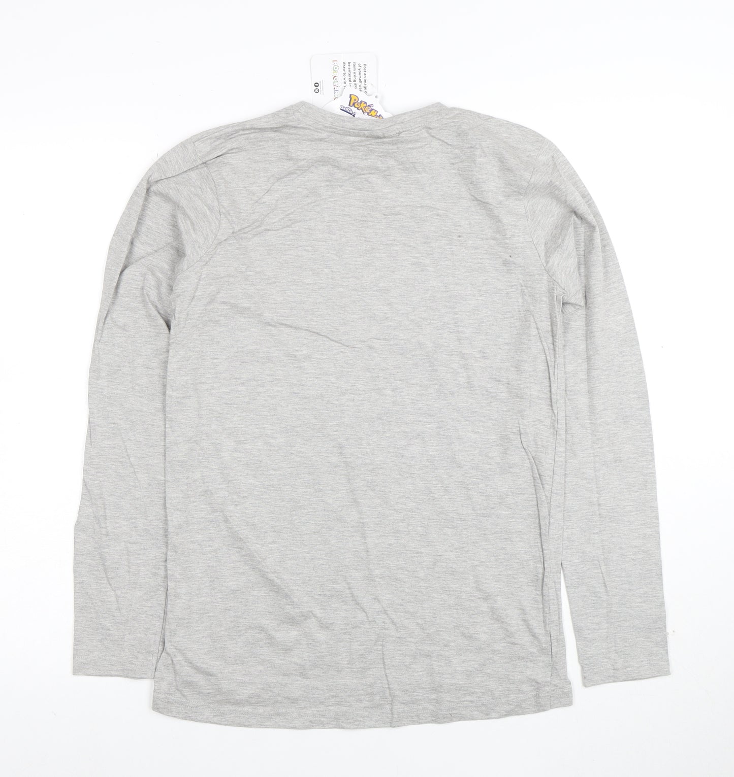 Pokémon Boys Grey Pikachu Long Sleeve T-Shirt 13-14 Years
