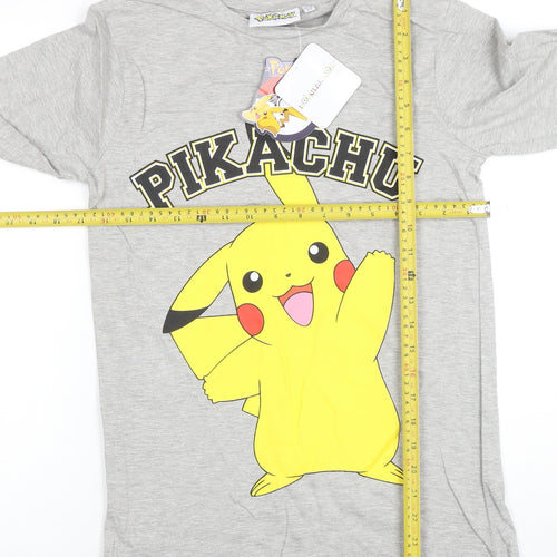 Pokémon Boys Grey Pikachu Long Sleeve T-Shirt 13-14 Years