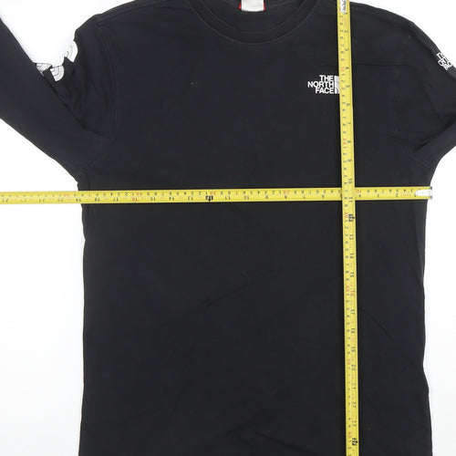The North Face Men's Black Long Sleeve Logo Cotton T-Shirt M