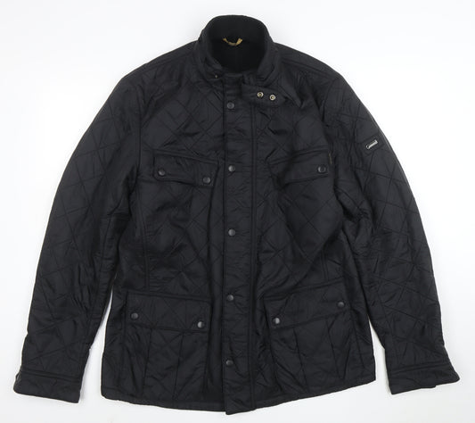 Barbour International Men’s Black XL Quilted Motorcycle Jacket