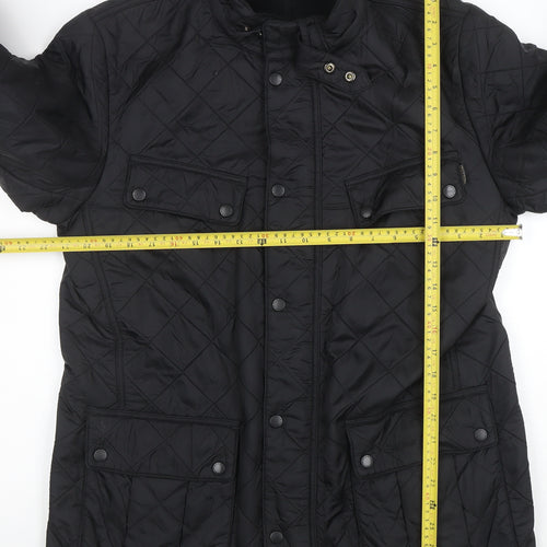 Barbour International Men’s Black XL Quilted Motorcycle Jacket