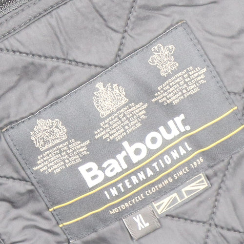 Barbour International Men’s Black XL Quilted Motorcycle Jacket