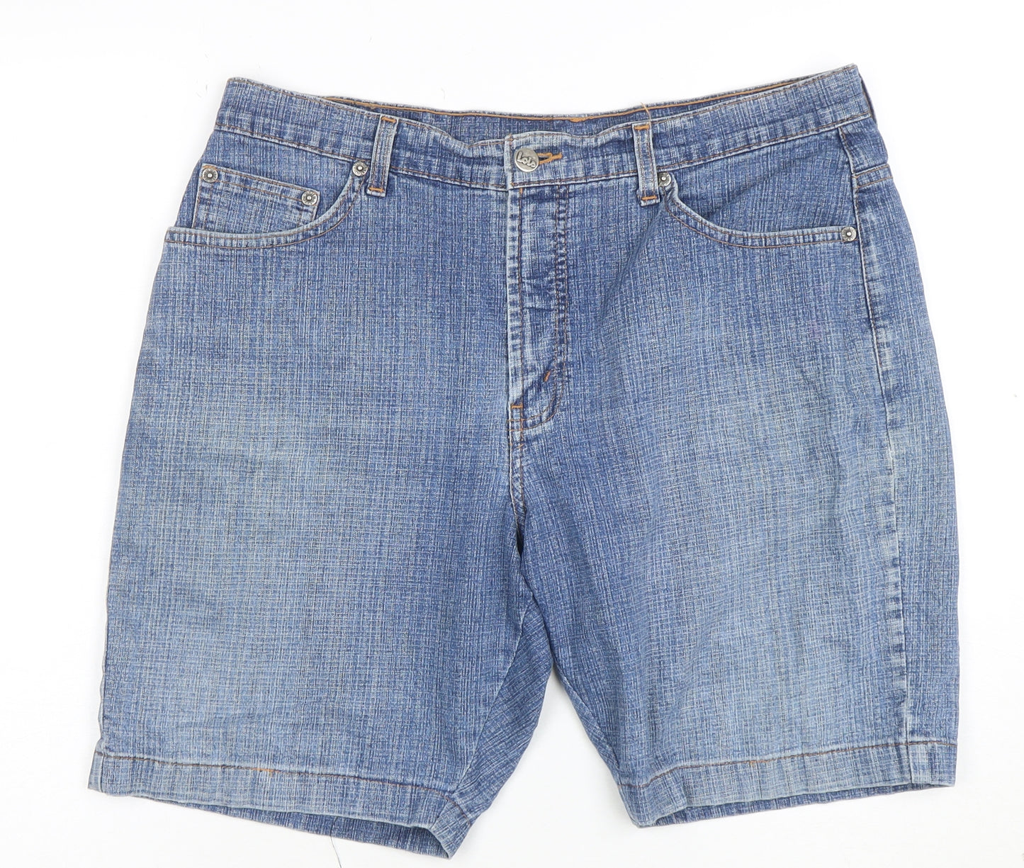 Lee Men's Blue Denim Chino Shorts Size 34 Regular Casual