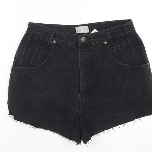 French Dressing Women’s Black Denim Cut-Off Shorts Size 12