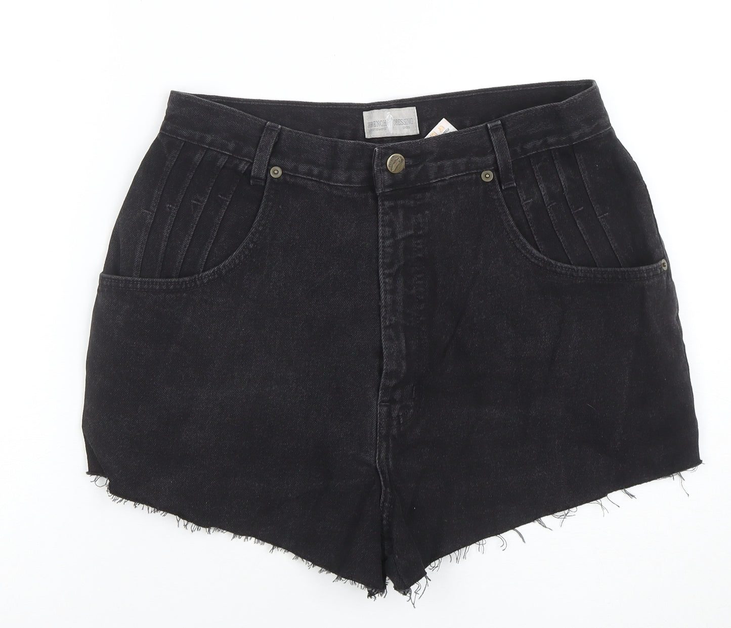 French Dressing Women’s Black Denim Cut-Off Shorts Size 12