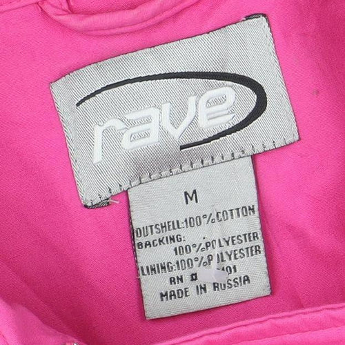 Rave Women’s Pink Cotton Mid-Length Trench Coat M Belted Lined