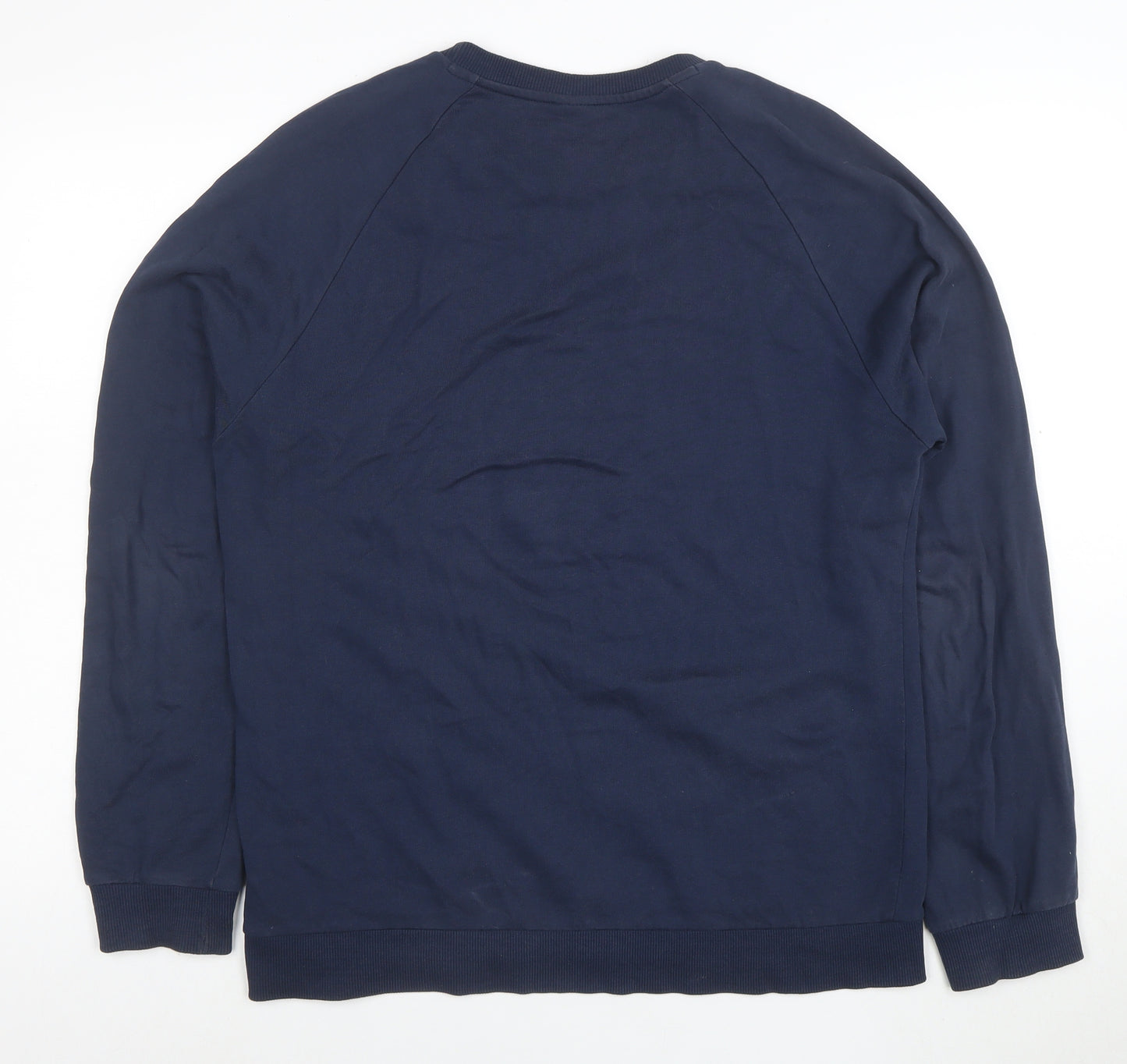 Hugo Boss Men's Blue Logo Cotton Long Sleeve T-Shirt M