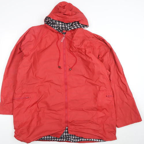 Totes Women's Red XL Hooded Waterproof Rain Jacket Coat