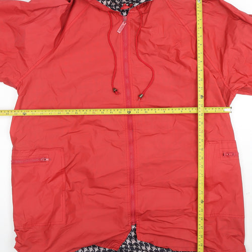 Totes Women's Red XL Hooded Waterproof Rain Jacket Coat