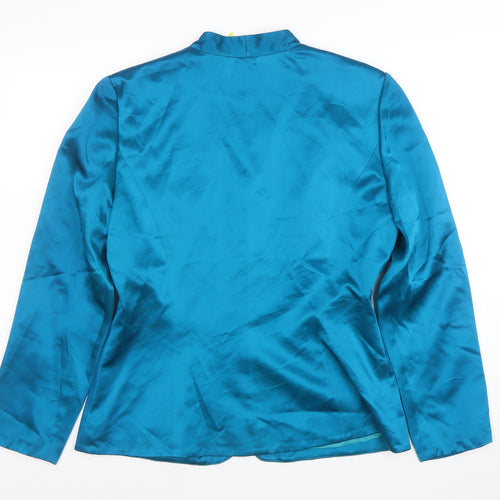 Adrianna Papell Blue Silk Women’s Size 10 Tailored Suit Jacket