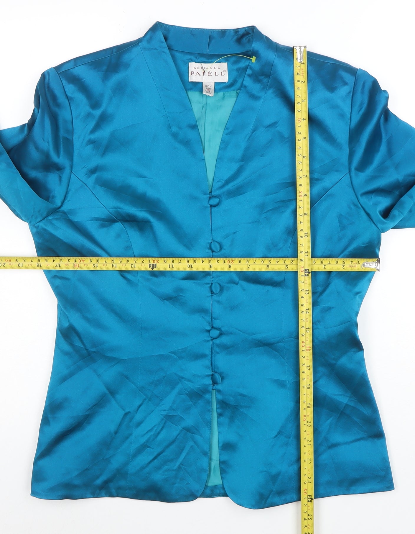 Adrianna Papell Blue Silk Women’s Size 10 Tailored Suit Jacket