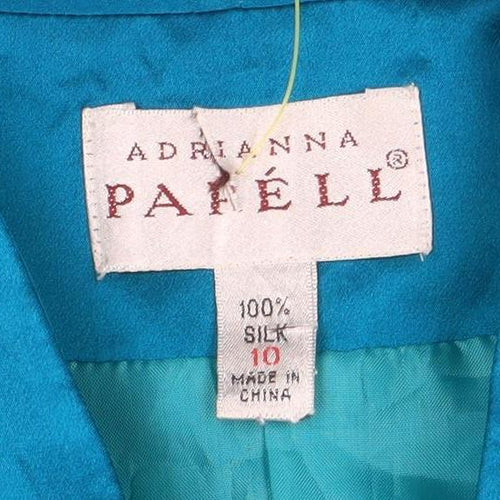 Adrianna Papell Blue Silk Women’s Size 10 Tailored Suit Jacket