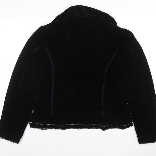 Berek Women Black Velvet Embellished Suit Jacket Size L
