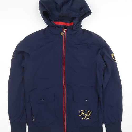 Kappa Men's Blue Hooded Windbreaker Jacket Small