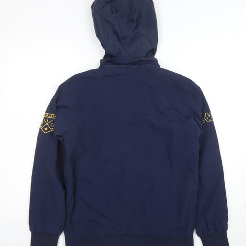 Kappa Men's Blue Hooded Windbreaker Jacket Small