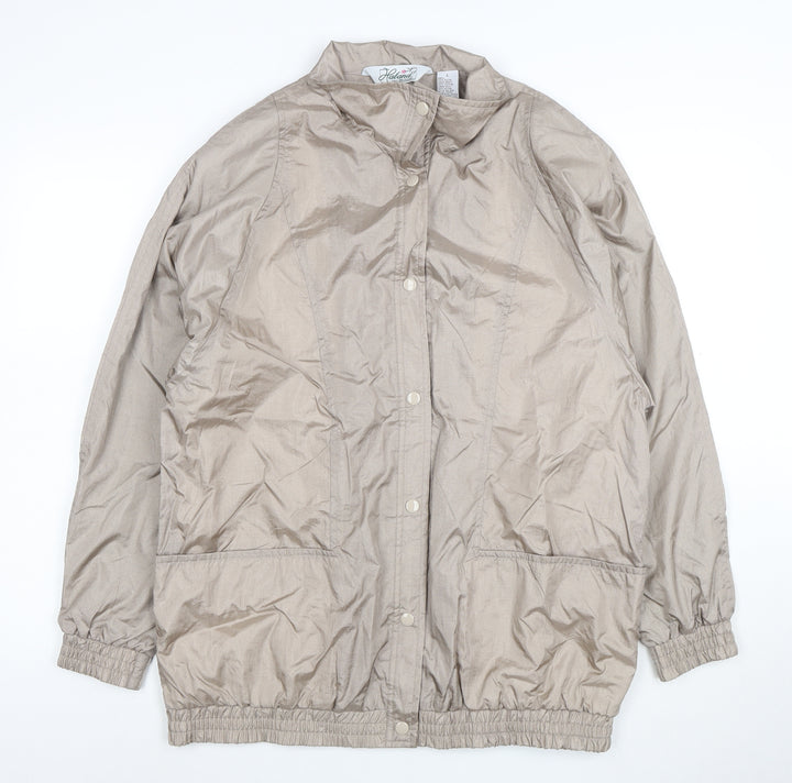 Haband Women Beige L Lightweight Nylon Lined Casual Jacket