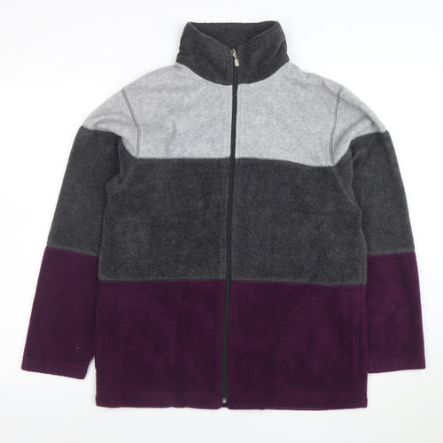 Fila Women’s Grey Colourblock Fleece Full Zip Jacket Size S