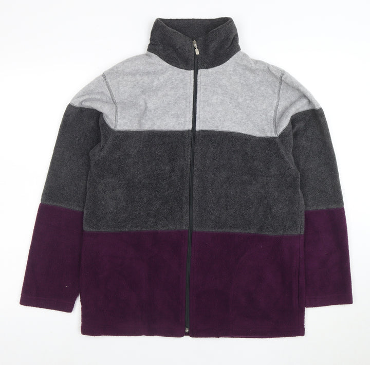 Fila Women’s Grey Colourblock Fleece Full Zip Jacket Size S