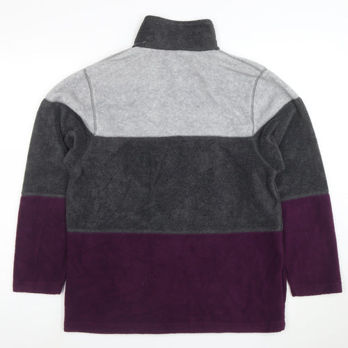 Fila Women’s Grey Colourblock Fleece Full Zip Jacket Size S