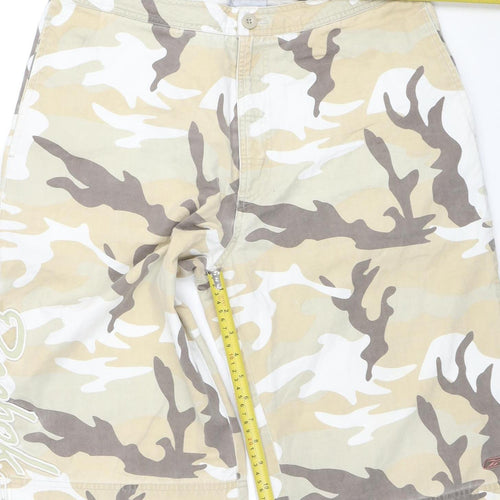 Reebok Mens Beige Camouflage Cargo Shorts XL Outdoor Style