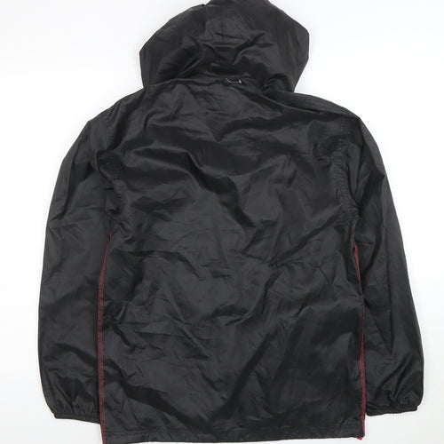 Quechua Womens Black L Windbreaker Jacket Hooded Water Resistant