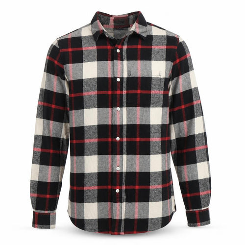 Gap Men's Multicoloured Check Flannel Button-Up Shirt Size M