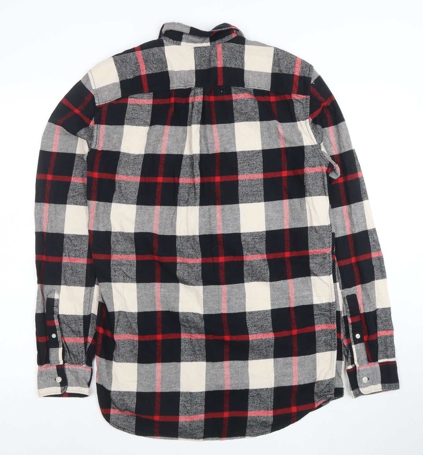 GAP Men's Multicoloured Check Flannel Button-Up Shirt Size M