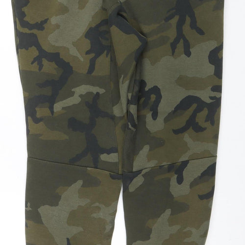 Nike Men's Green Camo Jogger Trousers M Regular Fit Activewear