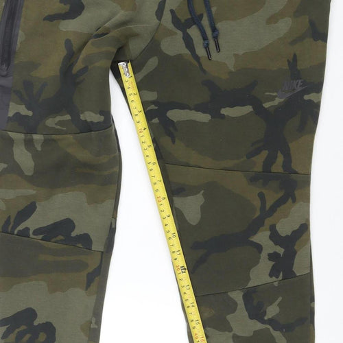 Nike Men's Green Camo Jogger Trousers M Regular Fit Activewear
