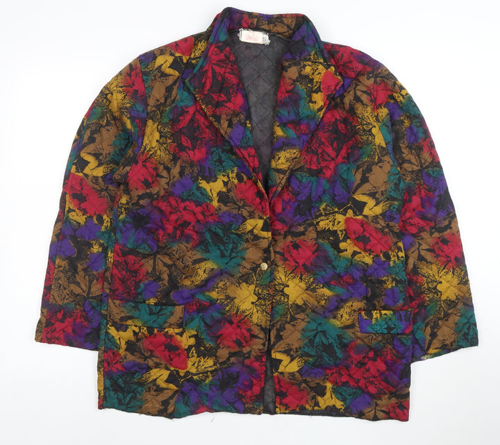 Kates by Par Sheila Womens Multicoloured Size 14 Vintage Floral Blazer