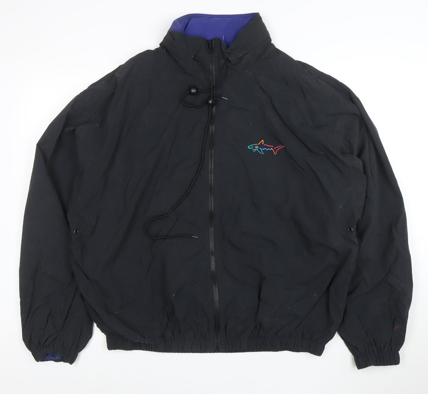 Greg Norman Men's Black Nylon Windbreaker Jacket L Golf Fit