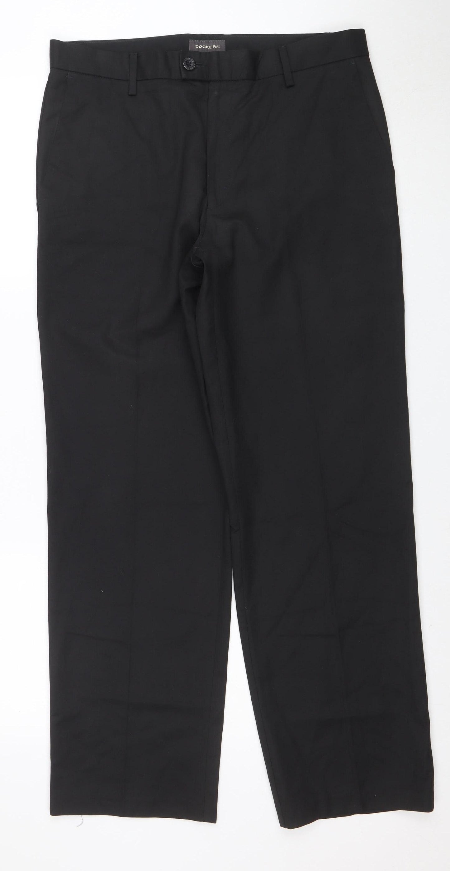 Dockers Men’s Black D2 Regular Fit Chino Trousers 32x30