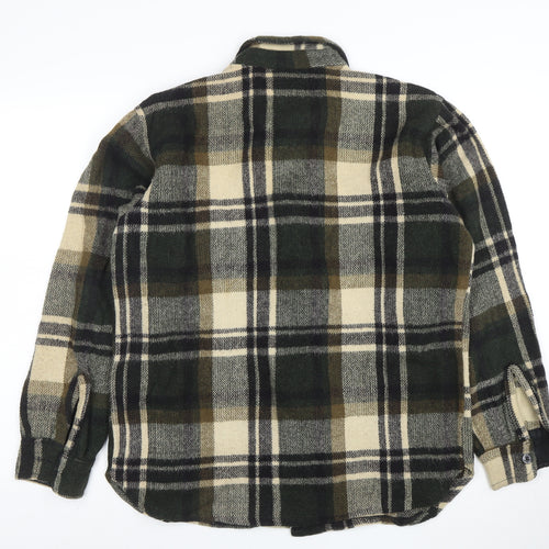 Alaska 1959 Men's Green Check Flannel Button-Up Shirt M