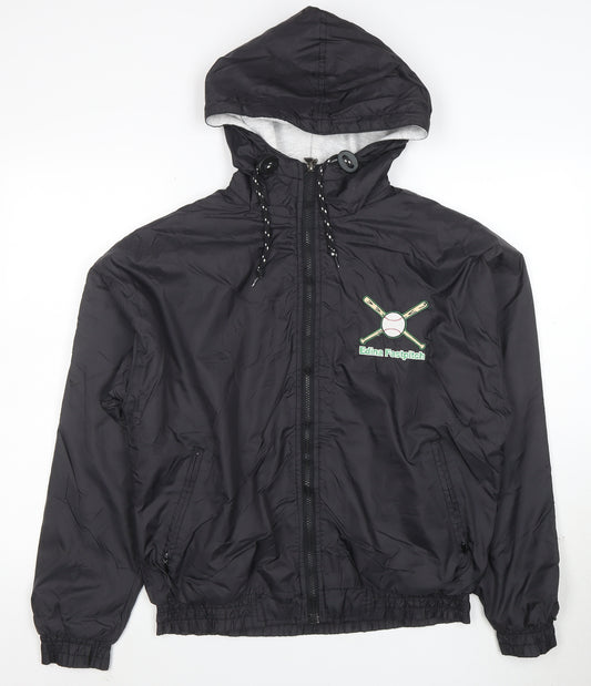 Holloway Women’s Black Hooded Windbreaker Jacket Size S