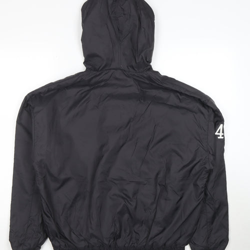 Holloway Women’s Black Hooded Windbreaker Jacket Size S