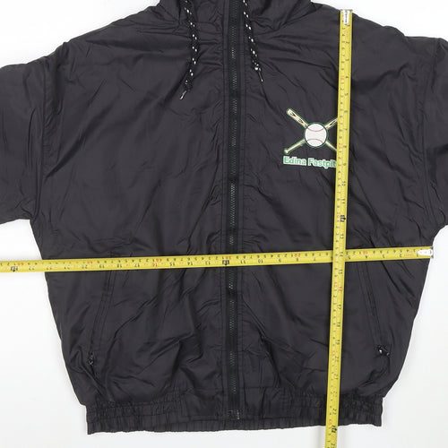 Holloway Women’s Black Hooded Windbreaker Jacket Size S