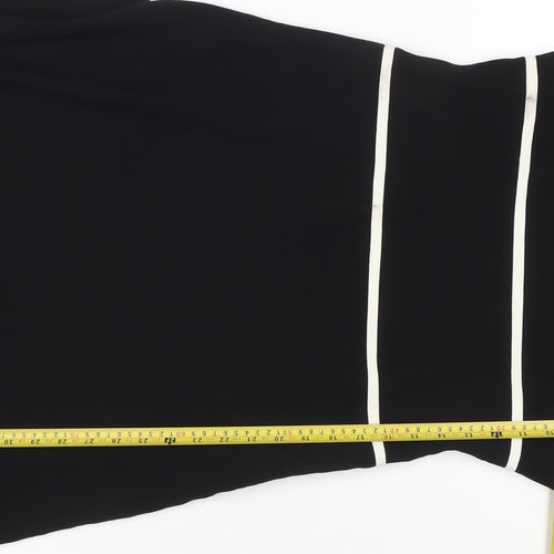 Maggy London Women’s Black Sheath Dress Size 6 Petite 3/4 Sleeve Workwear