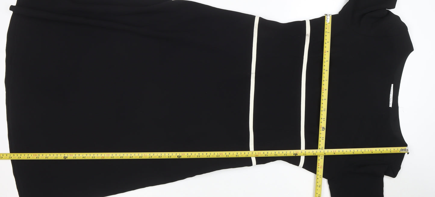 Maggy London Women’s Black Sheath Dress Size 6 Petite 3/4 Sleeve Workwear