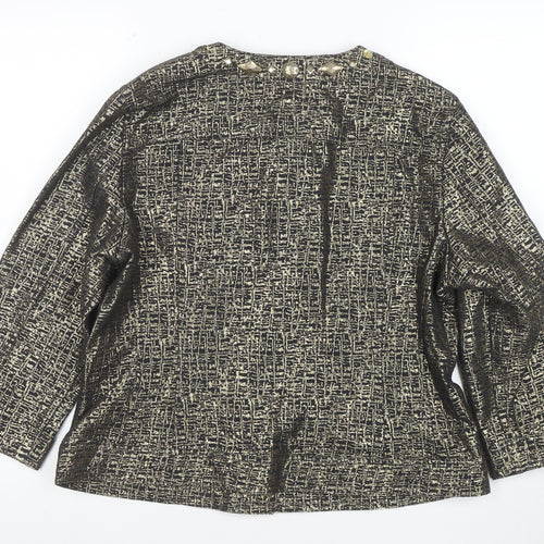 Ruby Rd. Women’s Gold Woven Long Sleeve Suit Jacket Size 12