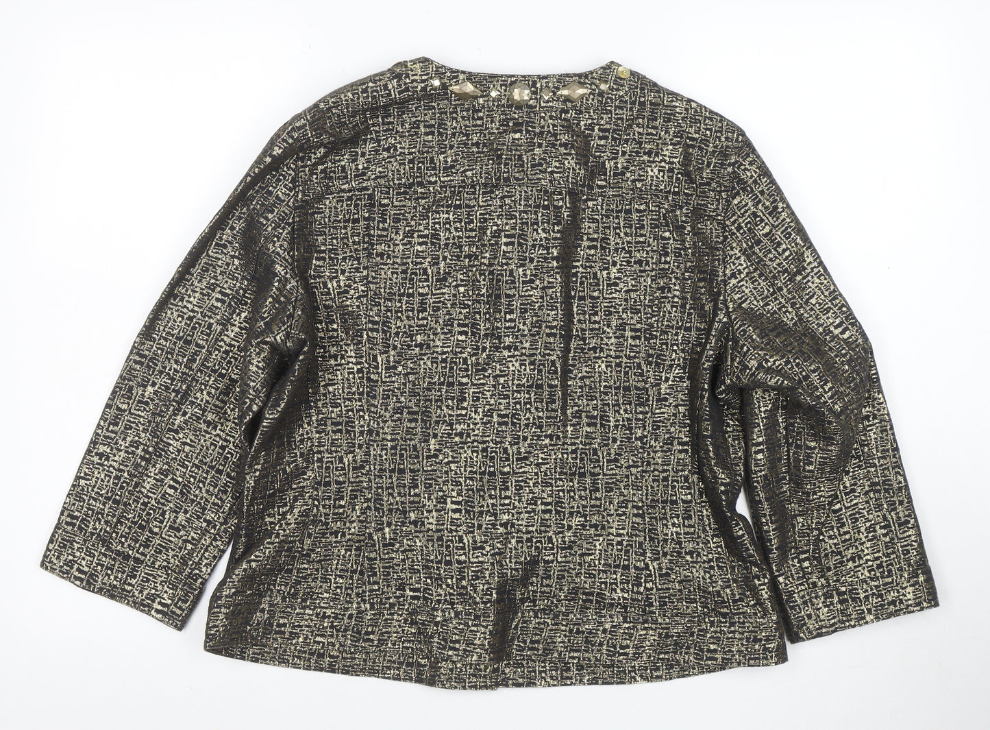 Ruby Rd. Women’s Gold Woven Long Sleeve Suit Jacket Size 12