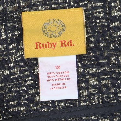 Ruby Rd. Women’s Gold Woven Long Sleeve Suit Jacket Size 12