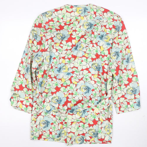 Pulido Women’s Multicoloured Floral Single-Breasted Blazer Size 16