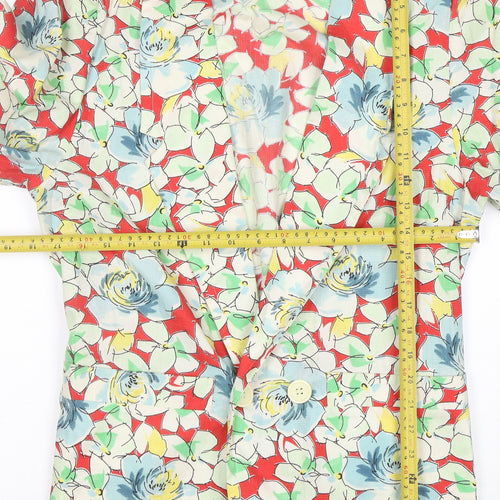 Pulido Women’s Multicoloured Floral Single-Breasted Blazer Size 16