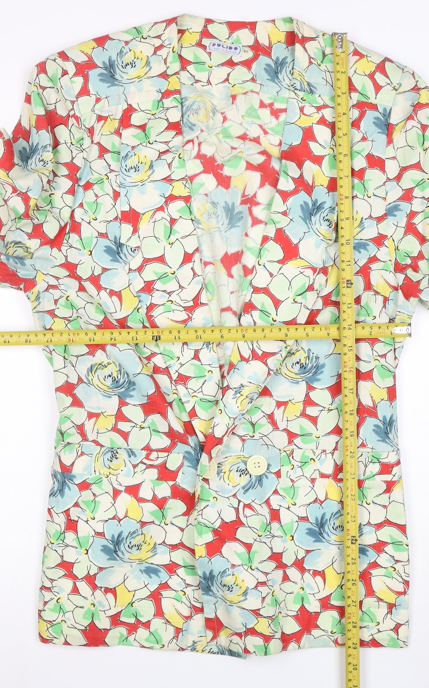 Pulido Women’s Multicoloured Floral Single-Breasted Blazer Size 16