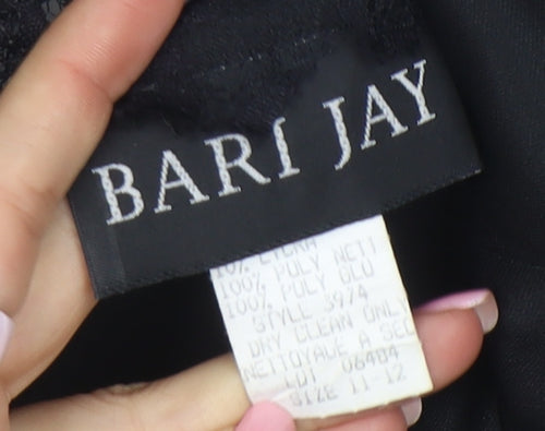 Bari Jay Women’s Black Velvet Halter Long Mermaid Dress Size 10-12