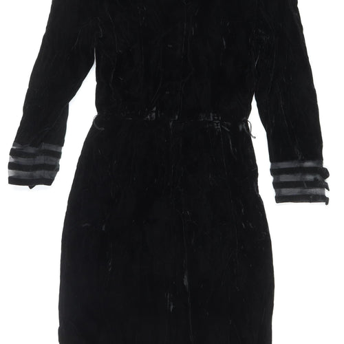 Albert Nipon Women Black Rayon Sheath Knee Length Dress Size 8
